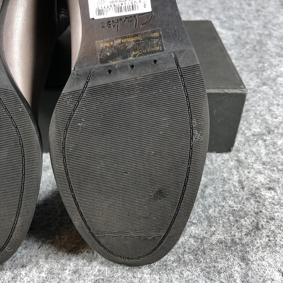 Clarks Boots Womens Size 8 Gray Ankle Leather Chelsea Elastic EU 39‎ 26110786 - Picture 13 of 15